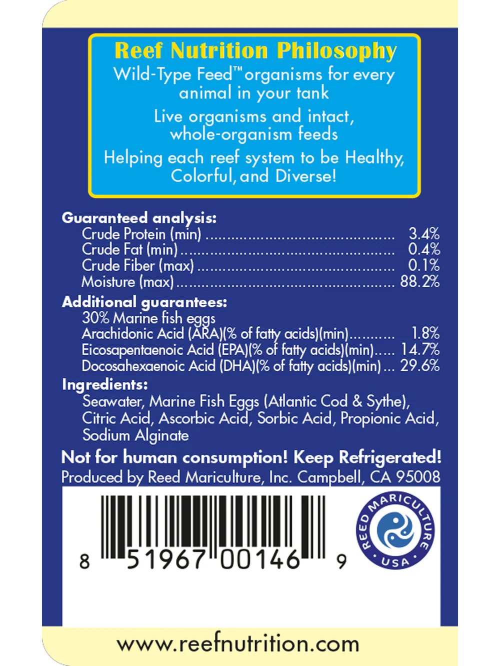 R.O.E. Refrigerated Real Oceanic Eggs - 6oz Bottle