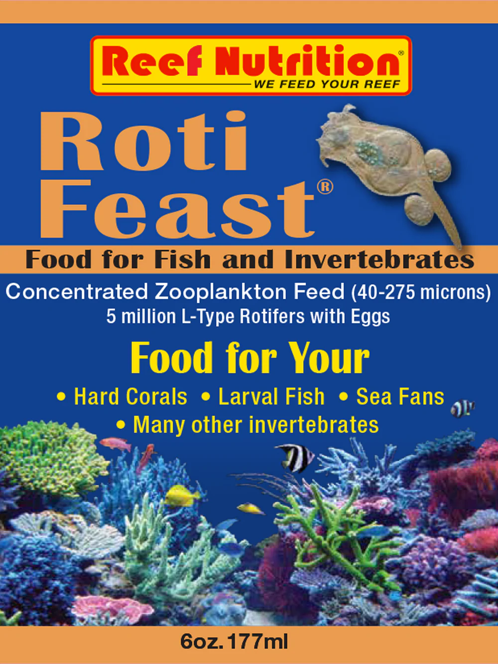 Roti Feast Plankton Feed - 6oz Bottle
