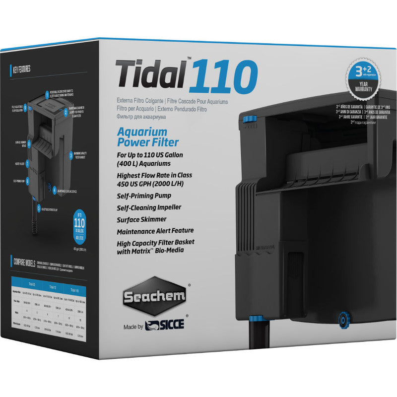 Tidal 110 HOB Power Filter (Up to 110 Gal)