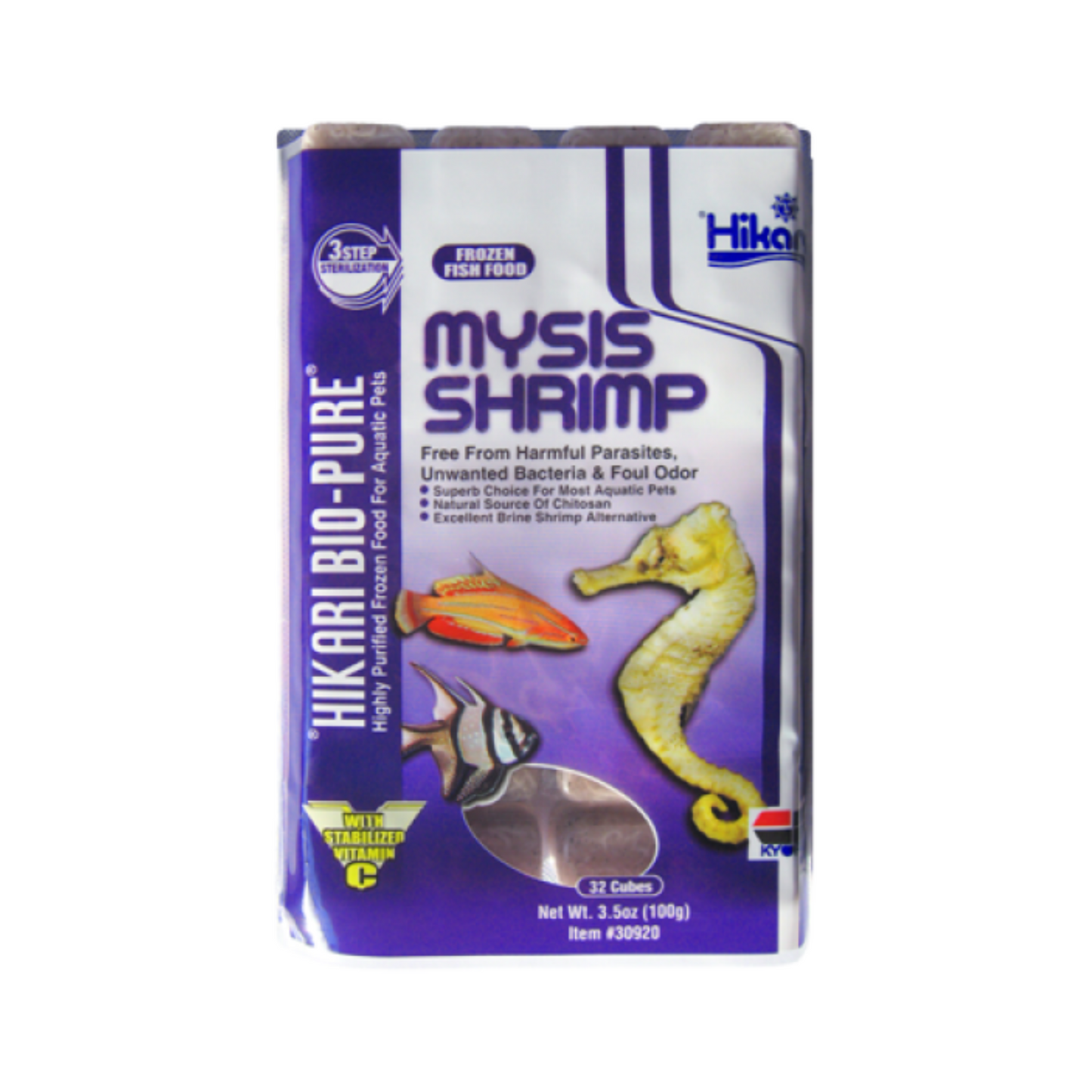 Hikari Bio-Pure Frozen Mysis Shrimp Fish Food 3.5oz