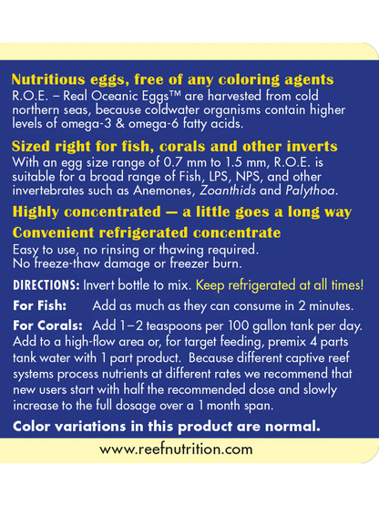 R.O.E. Refrigerated Real Oceanic Eggs - 6oz Bottle